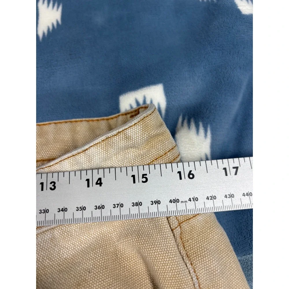 Polar Frostiez Tan Canvas Peace Sign Paint Splatter Double Knee Pants Size 32